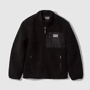 Eddie Bauer Black Unisex Kids' Chilali Fleece Jacket Zipped Pockets Size L (14)